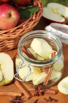 Preserving apples Stock Photos