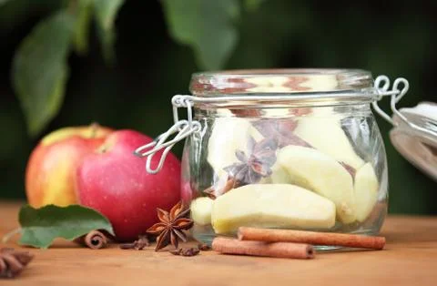 Preserving apples Stock Photos
