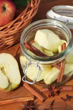 Preserving apples Stock Photos