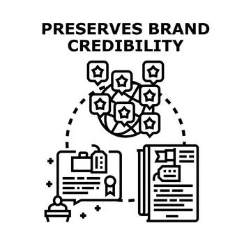 Preserving brand credibility, trust, and global reputation Stock Illustration