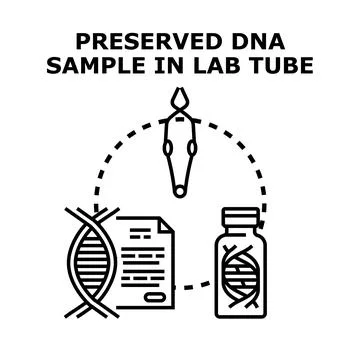 Preserving dna sample for genetic analysis and research Stock-Illustration