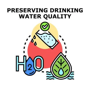 Preserving drinking water quality concept vector illustration Stock Illustration