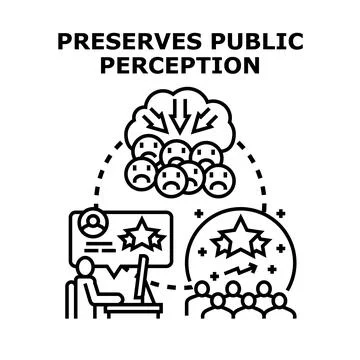 Preserving public perception and online reputation management concept Stock Illustration