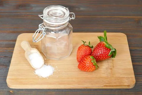 Preserving strawberries Stock Photos