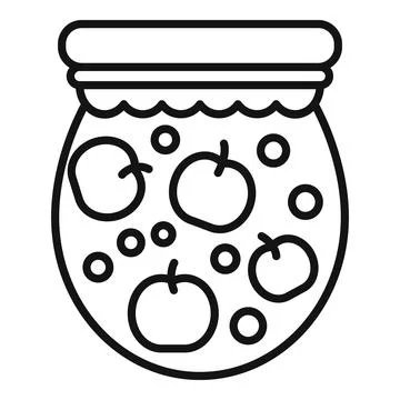 Preserving tomatoes in jar, canning process for food storage Stock Illustration