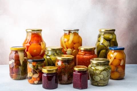 Preserving vegetables for the winter Stock Photos
