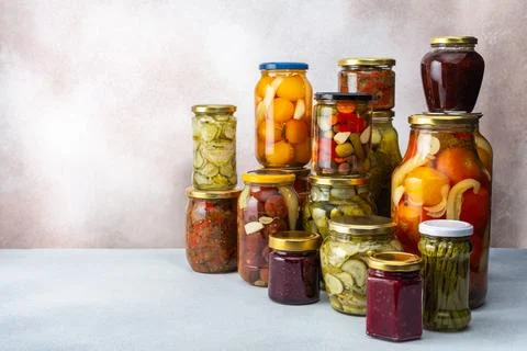 Preserving vegetables for the winter Stock Photos