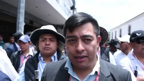 President of 48 Cantones: "We Support the Suspension of Taxes", Ciudad de Guatem Stock Footage 345009278