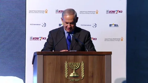 President Benjamin Netanyahu Stock Footage 86216069