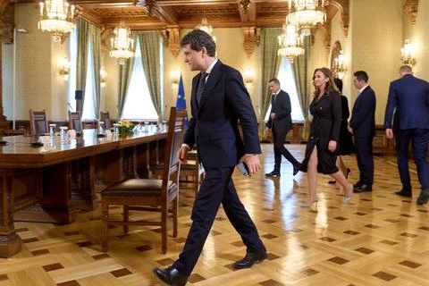 President Dan on Third Attempt to Name a Prime Minister, Bucharest, Romania Stock Photos