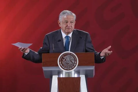 President of Mexico promises to publish reserved files of the Federal Police, Ci Stock Photos