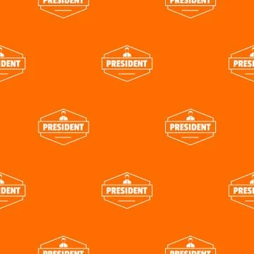President pattern vector orange Stock Illustration