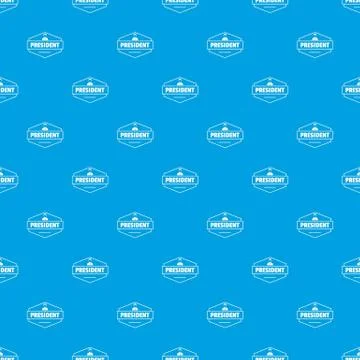 President pattern vector seamless blue Illustrazione stock