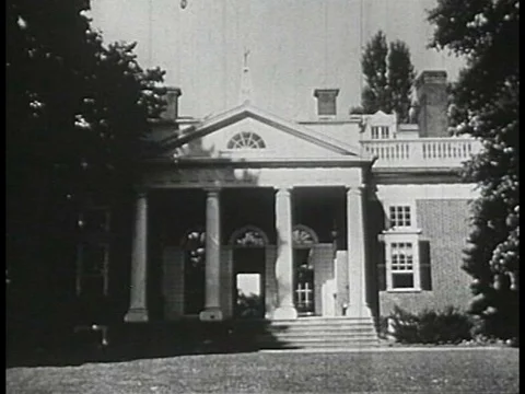 President Thomas Jefferson commissions explorer Meriwether Lewis to start an Stock Footage 79467555