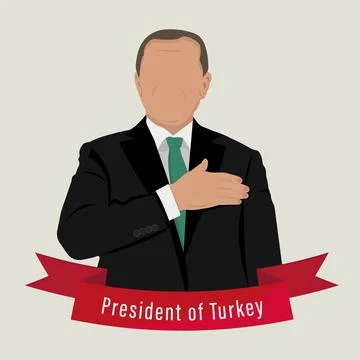 President of Turkey Illustrazione stock