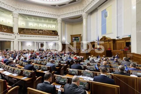 President of Ukraine Petro Poroshenko in Verkhovna Rada of Ukraine Stock Photos