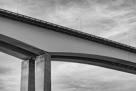 Presidente Costa e Silva Bridge, popularly known as the Rio-Niteri Bridge, ov Stock Photos