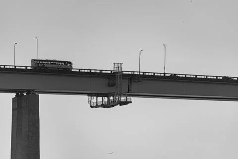 Presidente Costa e Silva Bridge, popularly known as the Rio-Niteri Bridge, ov Stock Photos