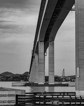 Presidente Costa e Silva Bridge, popularly known as the Rio-Niteri Bridge, ov Stock Photos