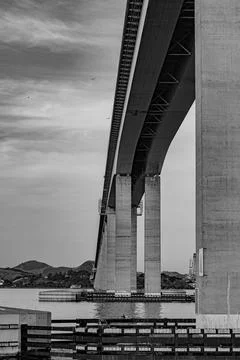 Presidente Costa e Silva Bridge, popularly known as the Rio-Niteri Bridge, ov Stock Photos