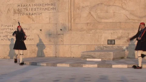 Presidential GuardsChanging Posts During Sunset 스톡 동영상 87661468