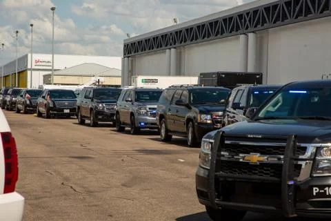 Presidential Motorcade Ready to Roll Stock Photos