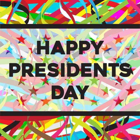President's day text on the background Stock Illustration