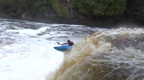 Presque Isle Waterfall Video stock 44749538