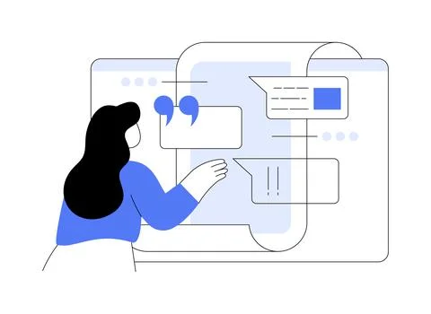 Press abstract concept vector illustration. Stock Illustration