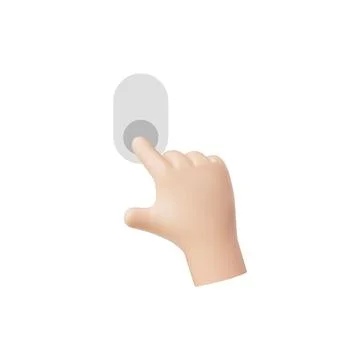 Press action 3D hand icon vector illustration Stock Illustration