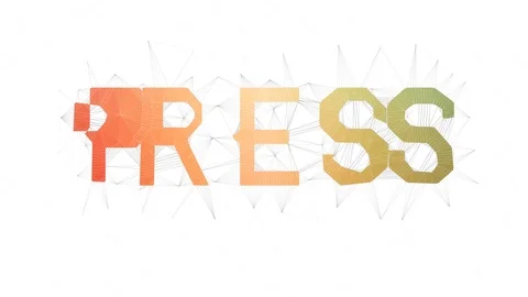 Press Agent Text Changing Tessellating Looping Grid Text Morph Stock Footage 109168658
