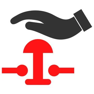 Press Alarm Button Vector Icon Flat Illustration Stock Illustration