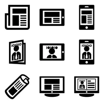 Press and Digital Press Stock Illustration