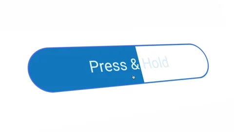 Press and Hold User Interface Button Motion Graphics 4K Animation Stock Footage 339851688