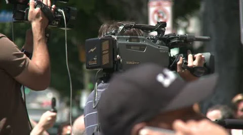 Press and Paparazzi 01 Stock Footage