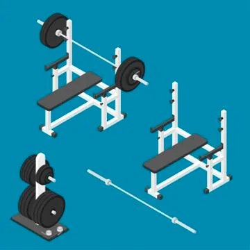 Press bench stand. Stock Illustration