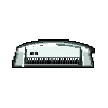 Press binding machine pixel art vector illustration イラスト素材