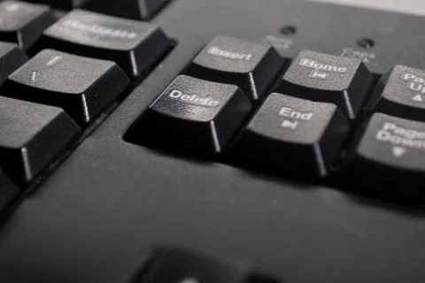 Press the black keyboard button, delete button on the keyboard. Stock Photos