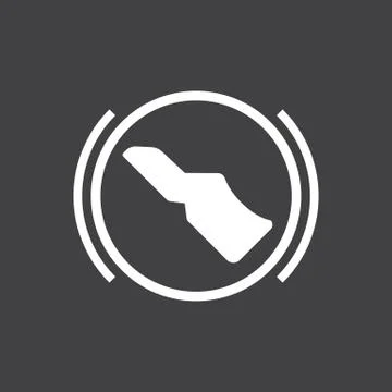 Press the brake pedal Stock Illustration