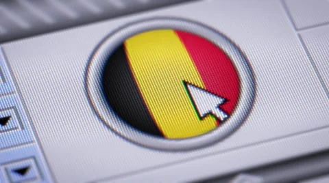 Press button with flag of Belgium. Stock Footage 51696000