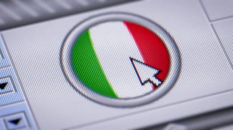 Press button with flag of Italy. Stock Footage 51716698
