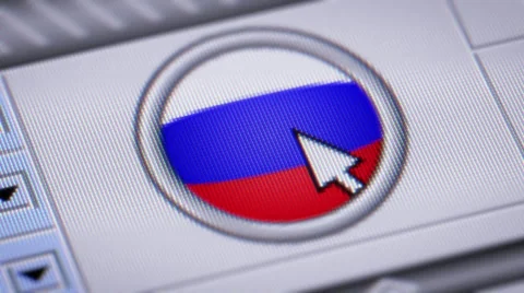 Press button with flag of Russia. Stock Footage 51714282