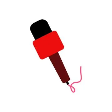 Press button icon, mic symbol. microphone icon design symbol for journalistic Stock Illustration