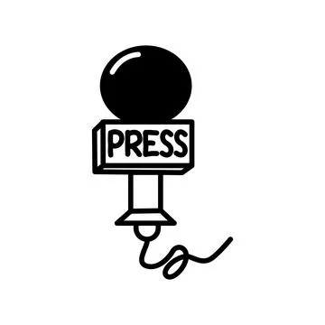 Press button icon, mic symbol. microphone icon design symbol for journalistic Stock Illustration