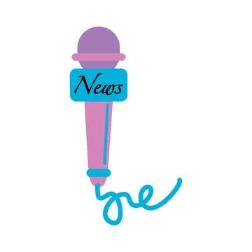 Press button icon, mic symbol. microphone icon design symbol for journalistic Stock Illustration
