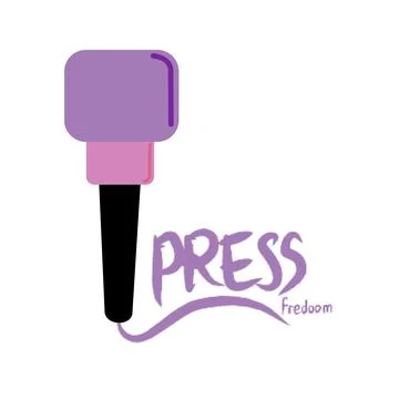 Press button icon, mic symbol. microphone icon design symbol for journalistic Stock Illustration