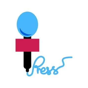 Press button icon, mic symbol. microphone icon design symbol for journalistic Stock Illustration