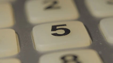 Press Button Number 5 Stock Footage 100234853