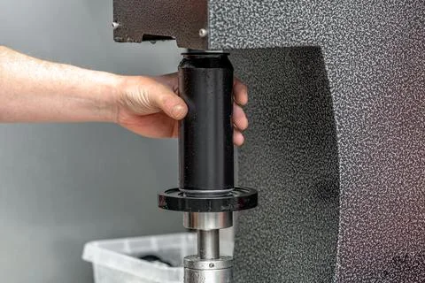 Press cap for a beverage can 스톡 사진