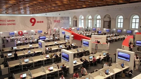 Press center Stock Footage 144219883